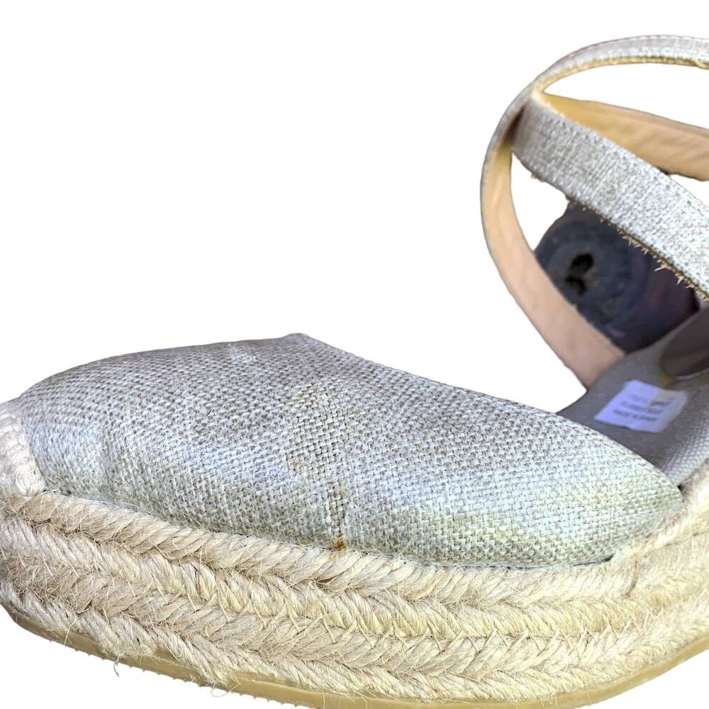 Bettye Muller Katy Espadrille Sandals Shoes Tan Canvas EU 40 US 9.5 - Picture 10 of 11